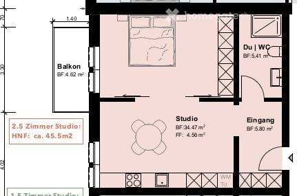 Renovierte, Helle 2.5 Zimmer Wohnung im Neudorf 2