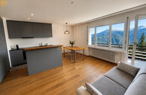À louer entre le 1er décembre 26 et le 30 avril 27 ce bel appartement rénové de 2.5 pièces à Montana ! 3