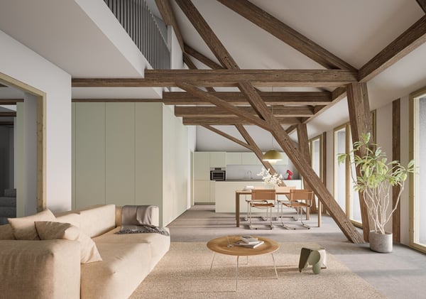 Appartement neuf de 3.5 pces en duplex dans ferme rénovée 3