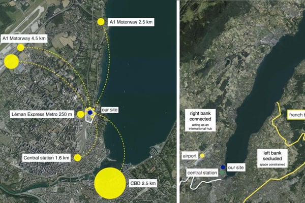 4'000m² de surfaces d'activités dans le prestigieux quartier des Nations Unies 4