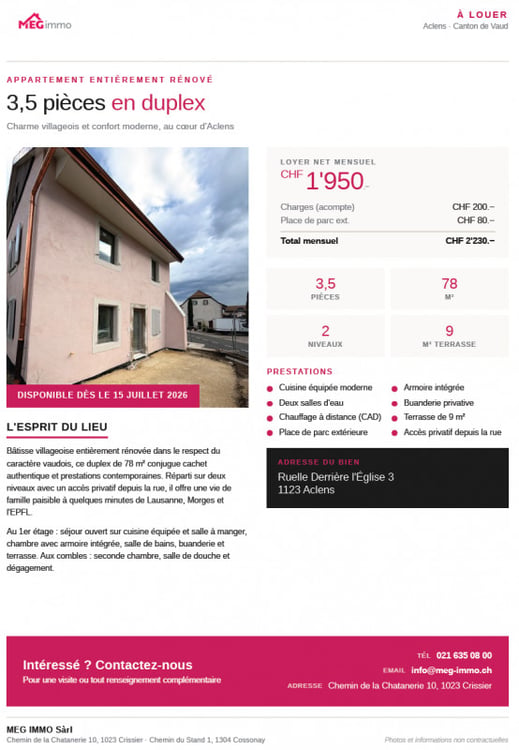 Magnifique 3,5 pièces en duplex entièrement rénové avec accès privatif 6