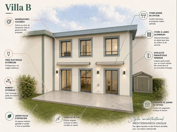 NEUVE - Jolie villa familiale de 4.5 pièces - 111 m2 - lot B 2