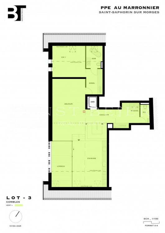 PROMOTION SUR PLANS - Magnifique duplex de standing 6 pièces avec loggia. 189m2 10