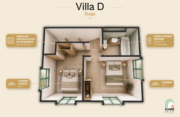 NEUVE - Jolie villa de 3.5 pièces et 92 m2 à budget maîtrisé - lot D 4