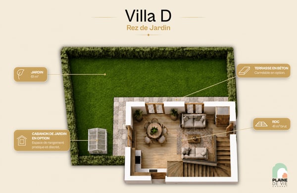 NEUVE - Jolie villa de 3.5 pièces et 92 m2 à budget maîtrisé - lot D 3