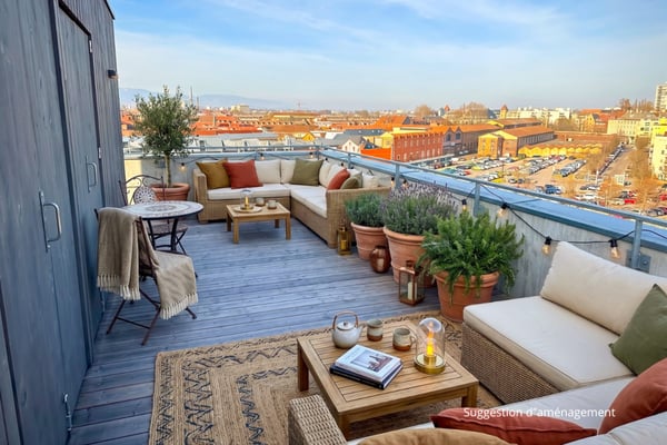 Loft-Penthouse et son Rooftop à 360, à la frontière en France 1