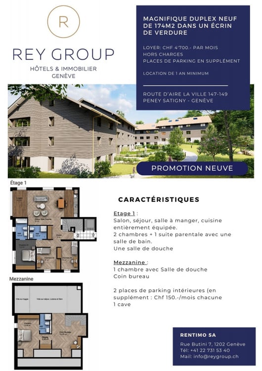 SATIGNY - Magnifique duplex neuf dans un écrin de verdure !