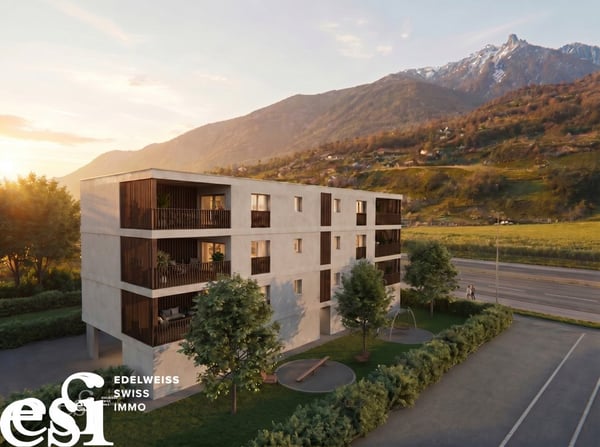 Splendide 3.5 pces dans petit immeuble résidentiel à Saxon 1
