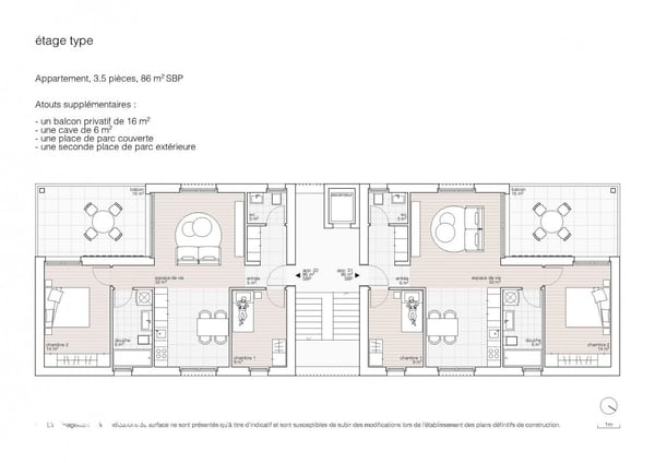 Splendide 3.5 pces dans petit immeuble résidentiel à Saxon 5