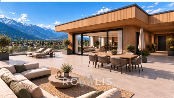 **2.5 Zimmer Attikawohnung mit 67 m² Dachterrasse in Gamsen**