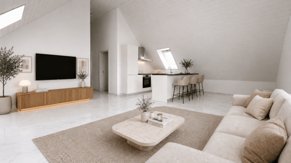 Moderne & helle Dachwohnung mit Klimaanlage & Solaranlage 1