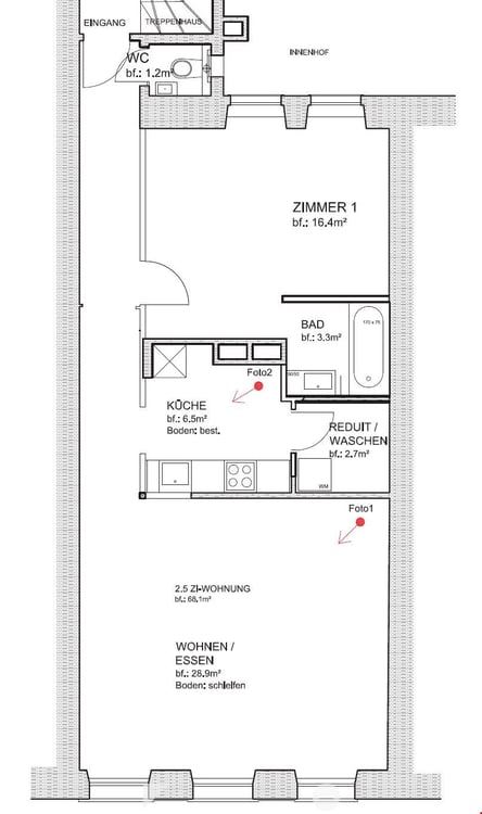 2.5 Zimmer Wohnung – angrenzend an die Altstadt 3