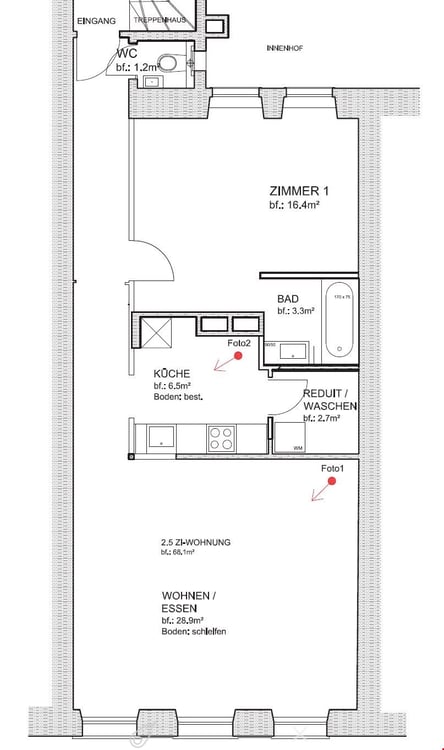 2.5 Zimmer Wohnung – angrenzend an die Altstadt 3