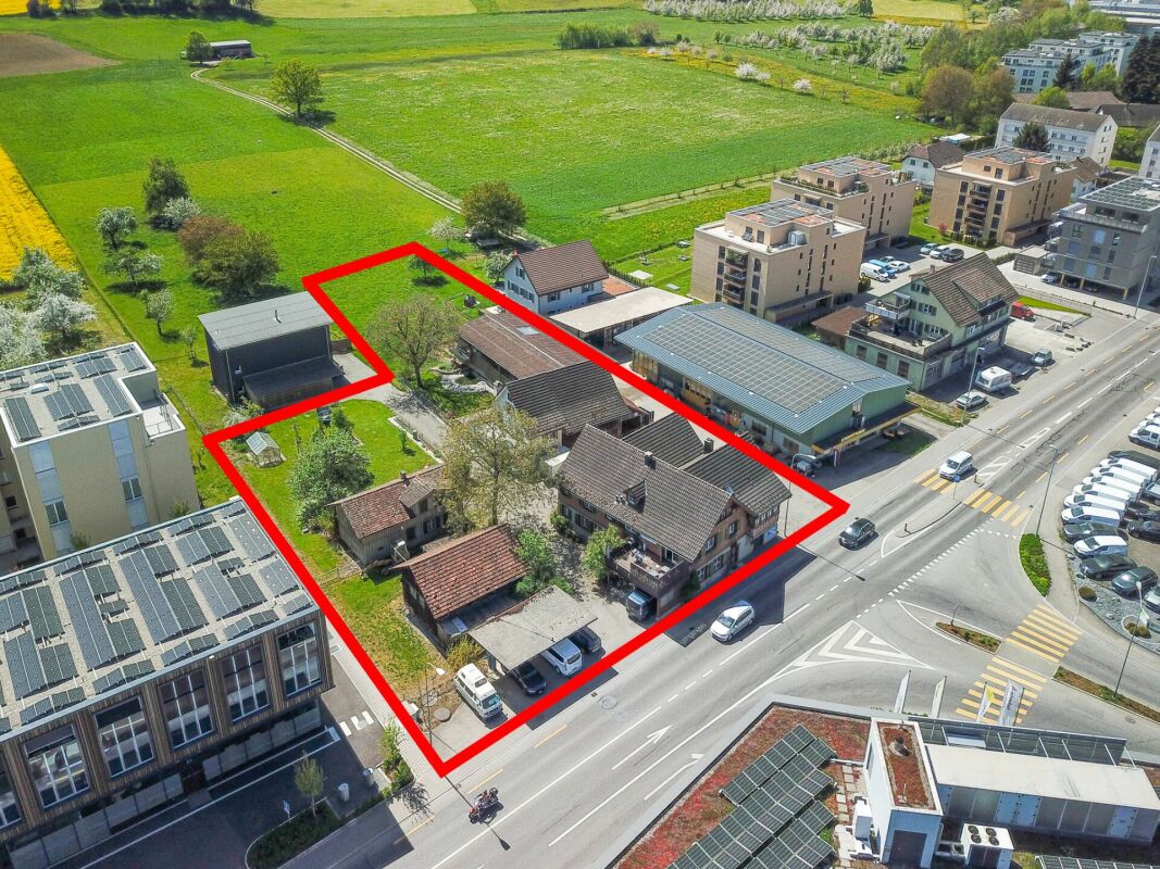 Bauland (2'710 m2 in WA3-Zone) mit Entwicklungspotenzial an zentraler Lage in Amriswil