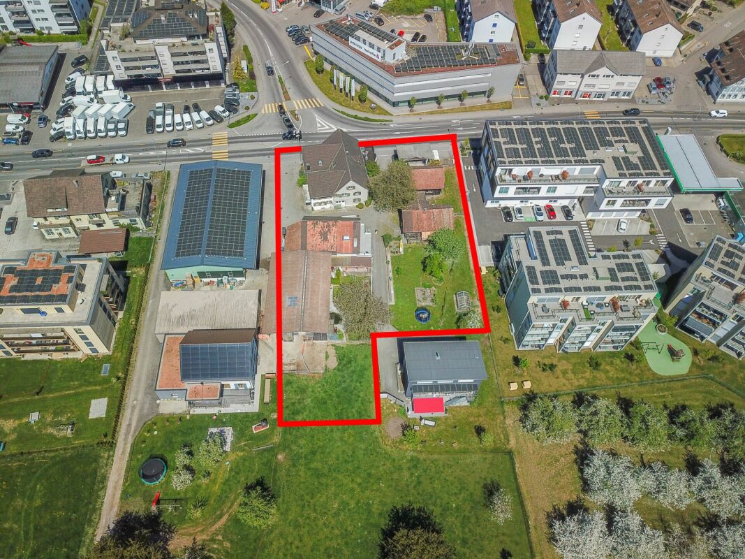 Bauland (2'710 m2 in WA3-Zone) mit Entwicklungspotenzial an zentraler Lage in Amriswil