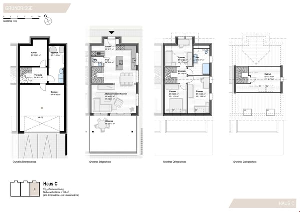 Neubau drei moderne Einfamilienhäuser nach Minergie-Standard in Riedstätt 12