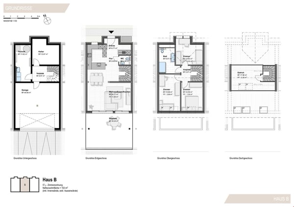 Neubau drei moderne Einfamilienhäuser nach Minergie-Standard in Riedstätt 11