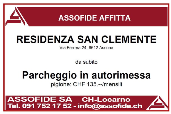 Ascona - posteggio in autorimessa (ref. 004-136) 1