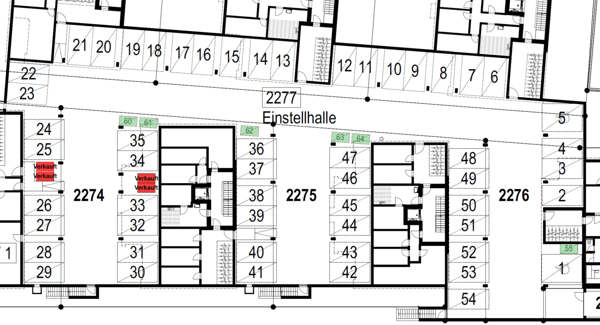 Motorradparkplätze in Einstellhalle zu verkaufen 2