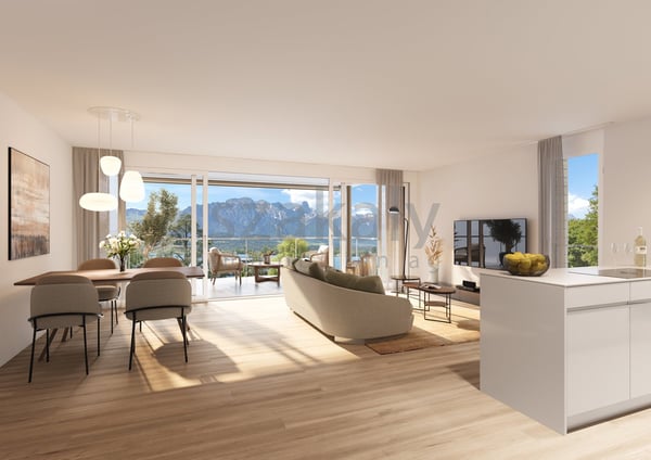 Exklusiver Wohnraum mit See- und Bergsicht am Thunersee 3