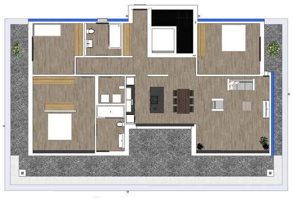 Neubau vier wunderschöne 4½ Attikawohnungen mit grosszügigen Terrassen im Guldifeld 3182 Ueberstorf 7
