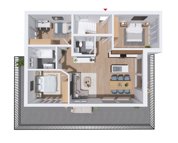 4.5-Zimmer-Wohnung (2022) mit Rundum-Balkon und Bergsicht im Kiental 12