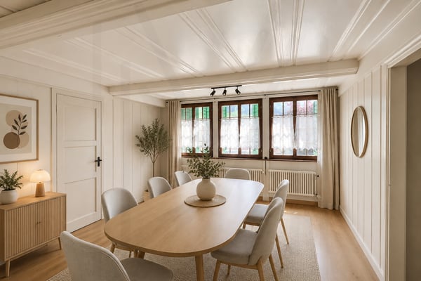 Maison gruérienne avec vue sur les montagnes 4