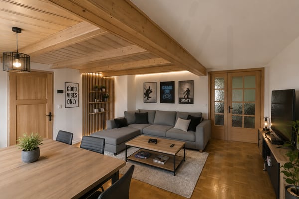 Maison gruérienne avec vue sur les montagnes 6