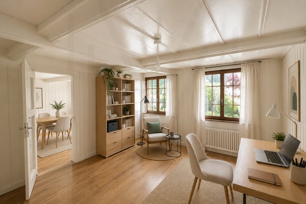 Maison gruérienne avec vue sur les montagnes 8