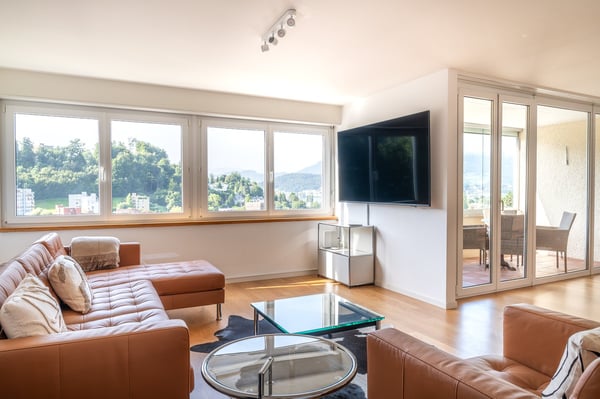 Grosszügige 1.5-Zimmer-Attikawohnung mit Berg- und Seeblick in Luzern 1