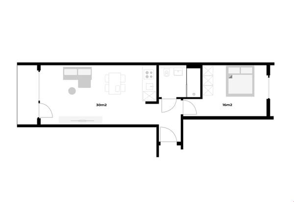 1.5 room apartment in the city center 7
