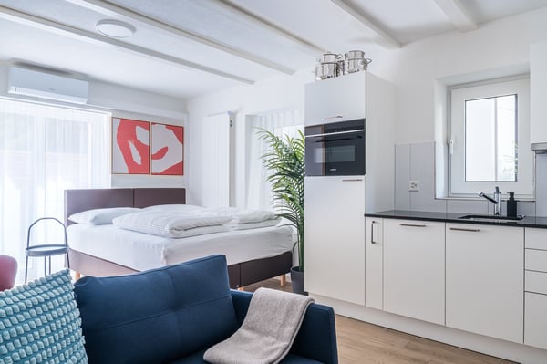 2min zum HB - möblierte 1.5 Zimmerwohnung mit privater Terrasse 2