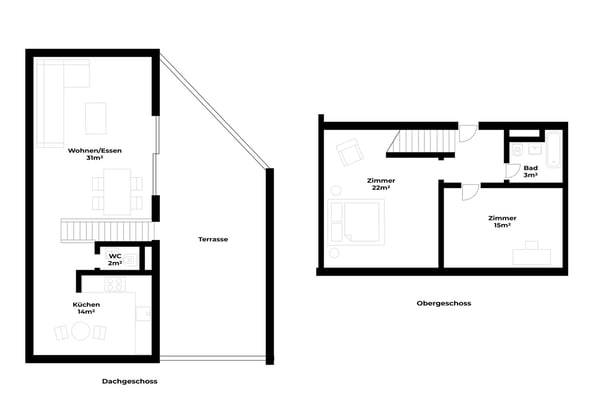 BEFRISTET: Möblierte 3.5-Zimmer-Maisonette mit grosser Terrasse in Rotkreuz 25