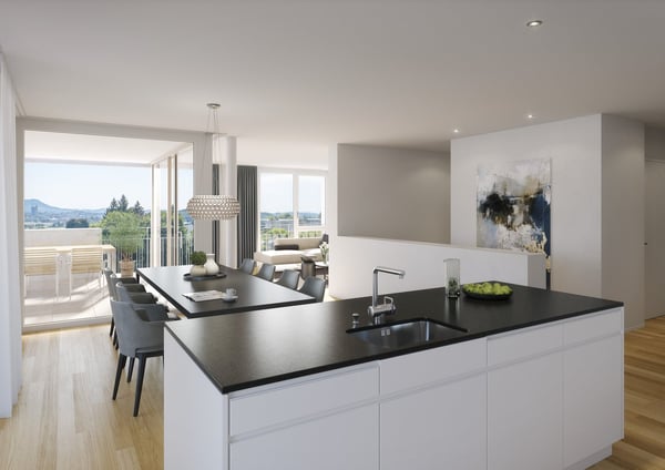 1 ½ Zimmer Attika mit grosser Sonnenterrasse im Flugbrunnenareal Bolligen 2