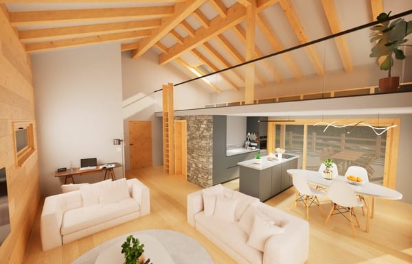 Chalet alpin avec vue panoramique au coeur des 4 Vallées copie 4