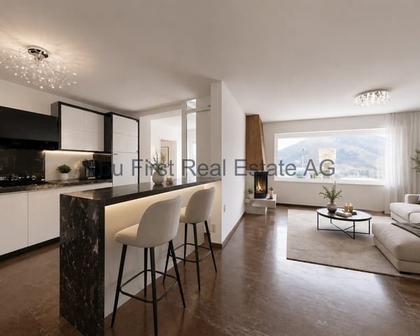 Grosszügige Sonnenterrasse mit unverbaubarem Panoramablick über das T 10