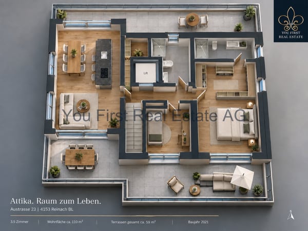 Neuwertige 3.5-Zimmer-Attikawohnung mit grosszügiger Rundumterrasse 8