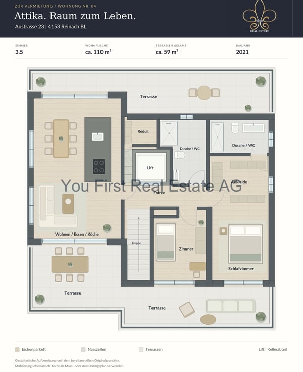 Neuwertige 3.5-Zimmer-Attikawohnung mit grosszügiger Rundumterrasse 9