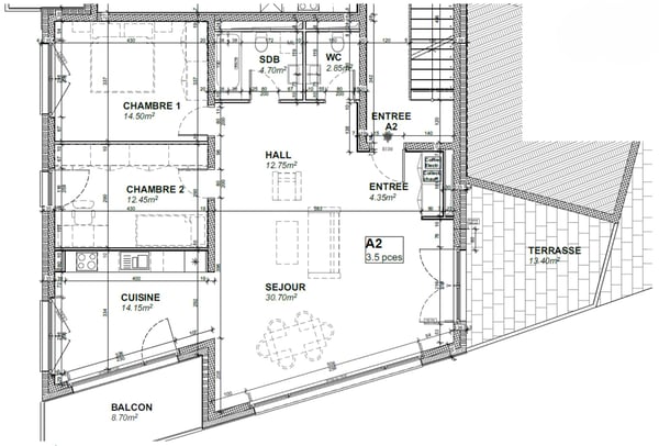 Spacieux 5.5 pièces NEUF orienté sud avec terrasse - Découvrez-le en immersion 3D ! 2