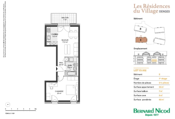 Bel appartement neuf de 2.5 pièces traversant avec balcon 3