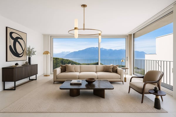 Appartement de standing avec ascenseur privatif et vue sur le lac 1