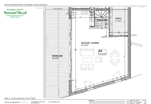 Résidence neuve à Chailly-- Attique de 1.5 pièces avec terrasse de 42 m² 6