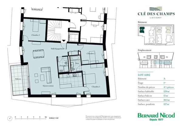 Appartement de 127 m², 4.5 pièces avec balcon 10