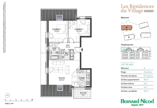Spacieux appartement de 3,5 pièces sous combles avec balcon 7