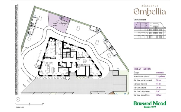 Nouvelle promotion Ombellia Appartement de 3.5 pièces au dernier étage 6