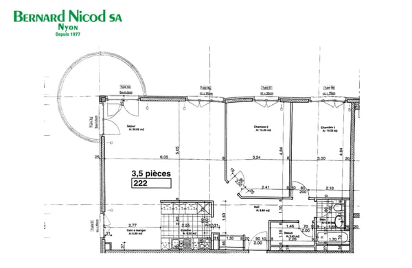 Appartement de 1.5 pièces au 2? étage 2