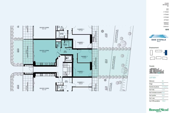 Appartement neuf avec terrasse et jardins 8