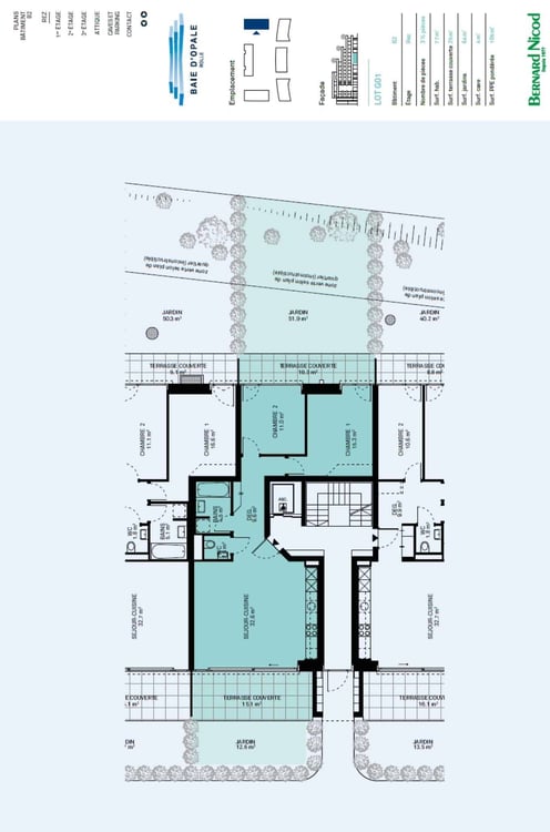 Appartement neuf avec terrasse et jardins 11