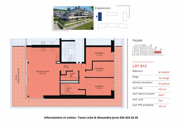 Nouvelle promotion : appartement de 1.5 pièces avec balcon couvert 13