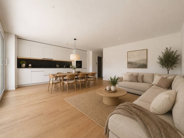 Appartement neuf de 3.5 pièces avec terrasses et jardins